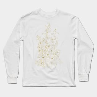 Larkspur drawing golden Long Sleeve T-Shirt